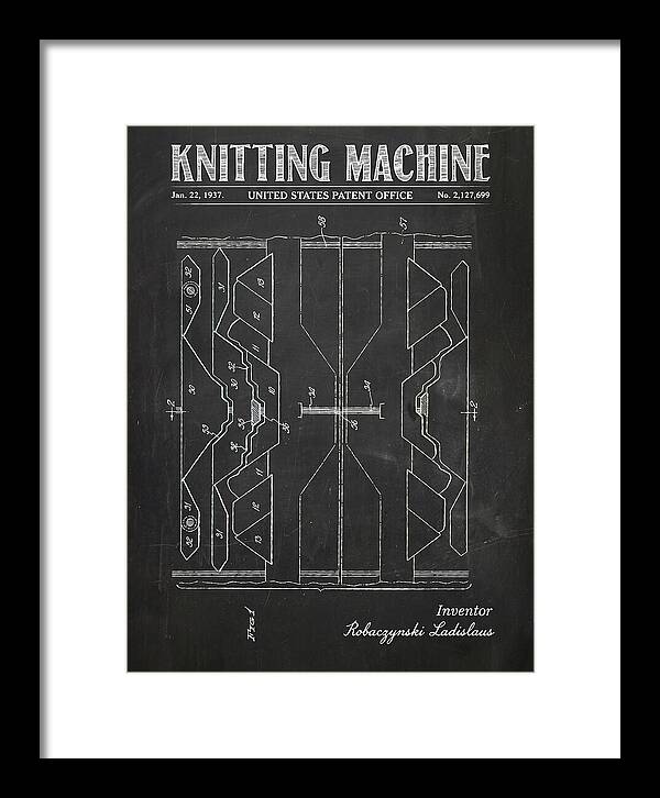 Knitting Machine Chalkboard Patent Us2127699