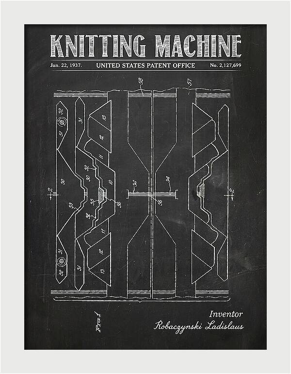 Knitting Machine Chalkboard Patent Us2127699