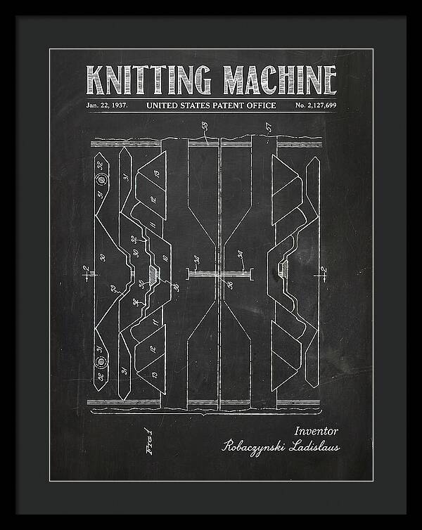 Knitting Machine Chalkboard Patent Us2127699