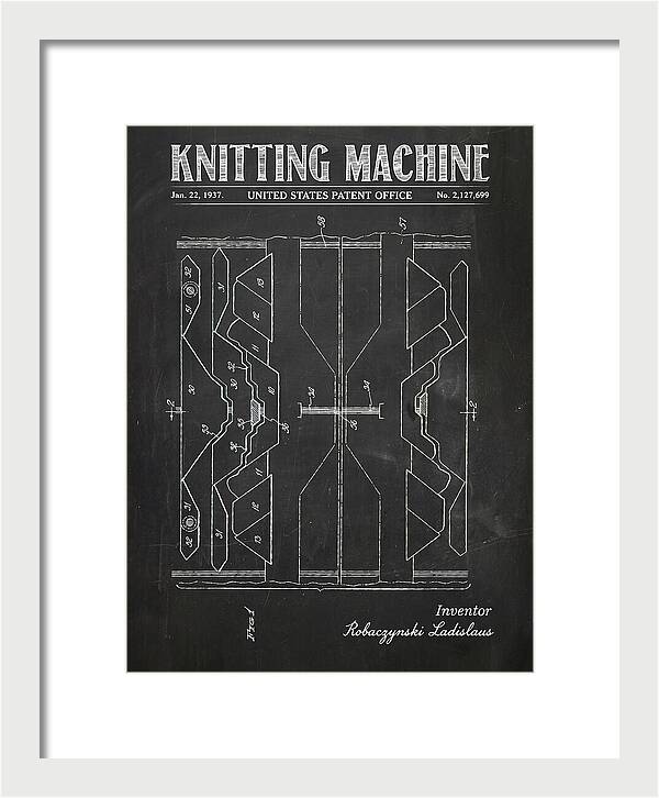Knitting Machine Chalkboard Patent Us2127699