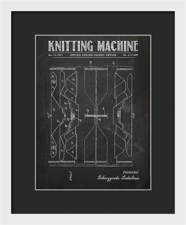 Knitting Machine Chalkboard Patent Us2127699