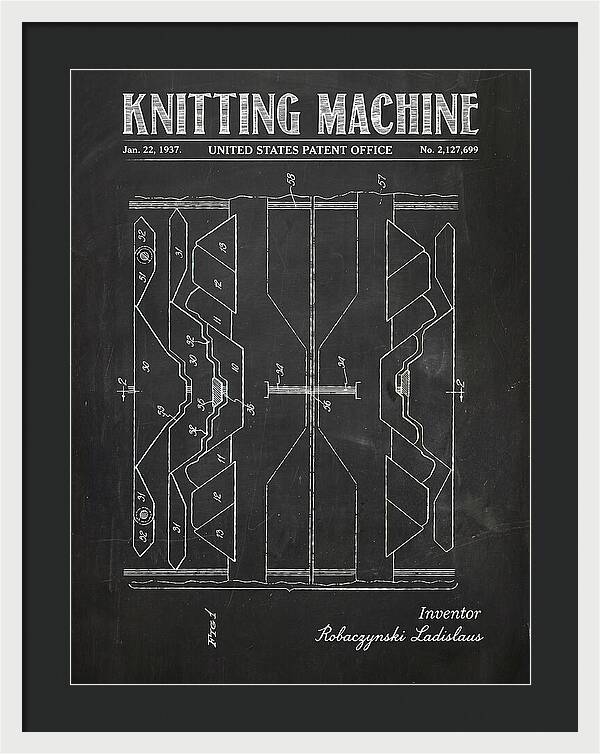 Knitting Machine Chalkboard Patent Us2127699