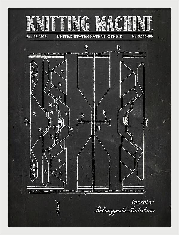 Knitting Machine Chalkboard Patent Us2127699