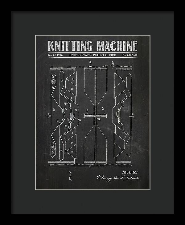 Knitting Machine Chalkboard Patent Us2127699