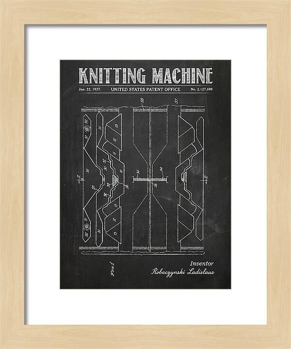 Knitting Machine Chalkboard Patent Us2127699
