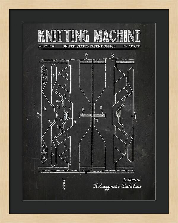 Knitting Machine Chalkboard Patent Us2127699