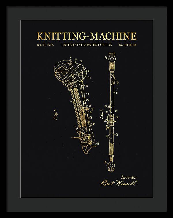 Knitting Machine Gold Patent Us1038044