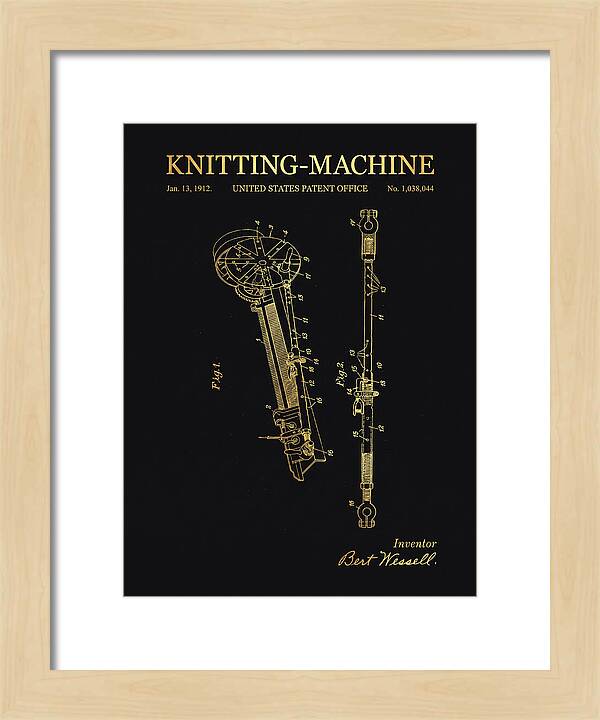 Knitting Machine Gold Patent Us1038044