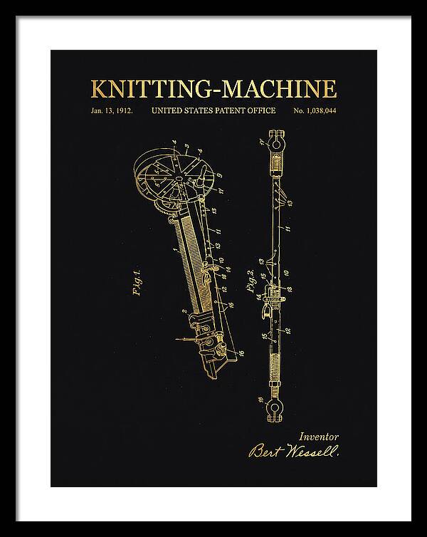 Knitting Machine Gold Patent Us1038044