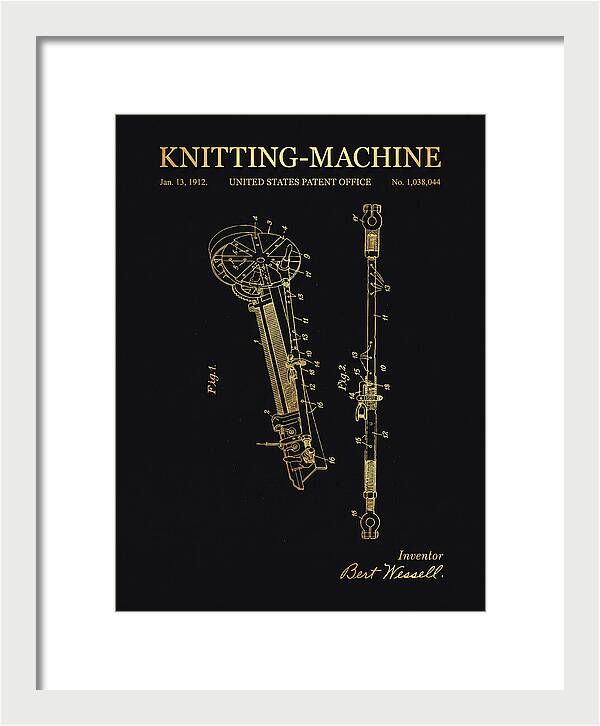 Knitting Machine Gold Patent Us1038044