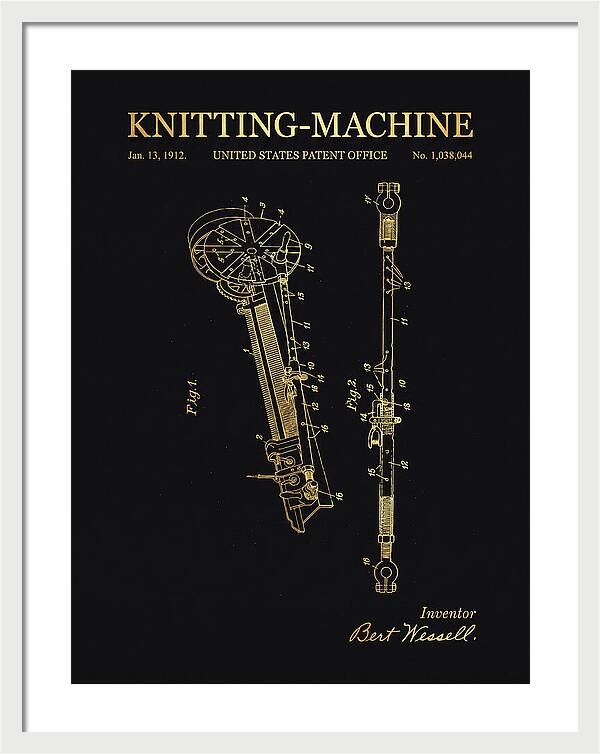 Knitting Machine Gold Patent Us1038044