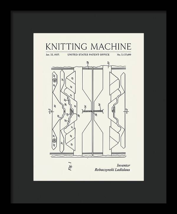 Knitting Machine Minimalist Patent Us2127699