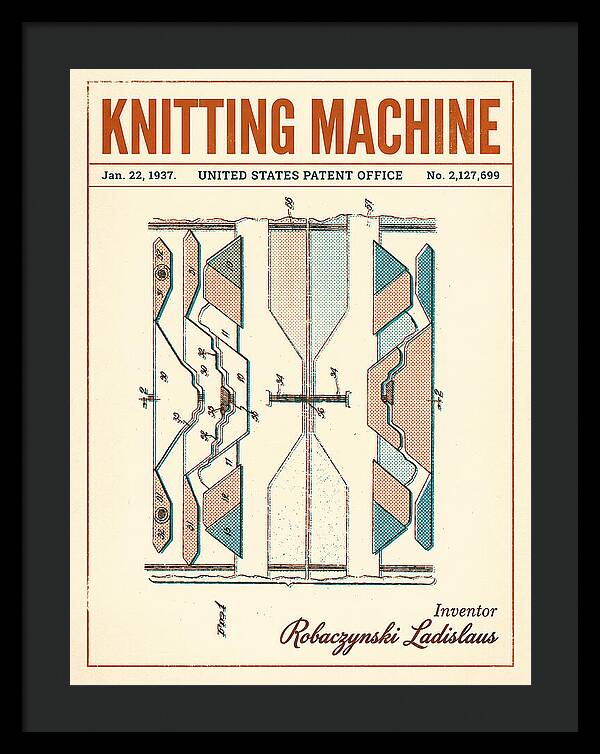 Knitting Machine Retro Patent Us2127699