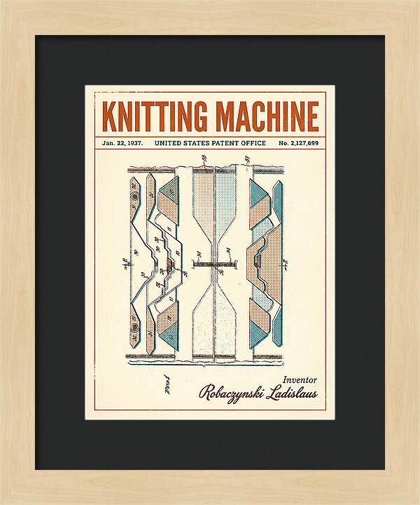 Knitting Machine Retro Patent Us2127699