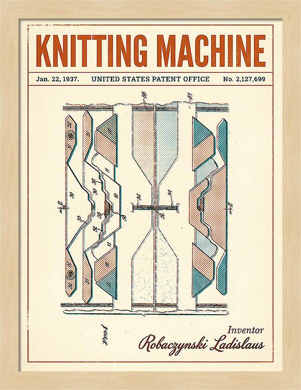Knitting Machine Retro Patent Us2127699