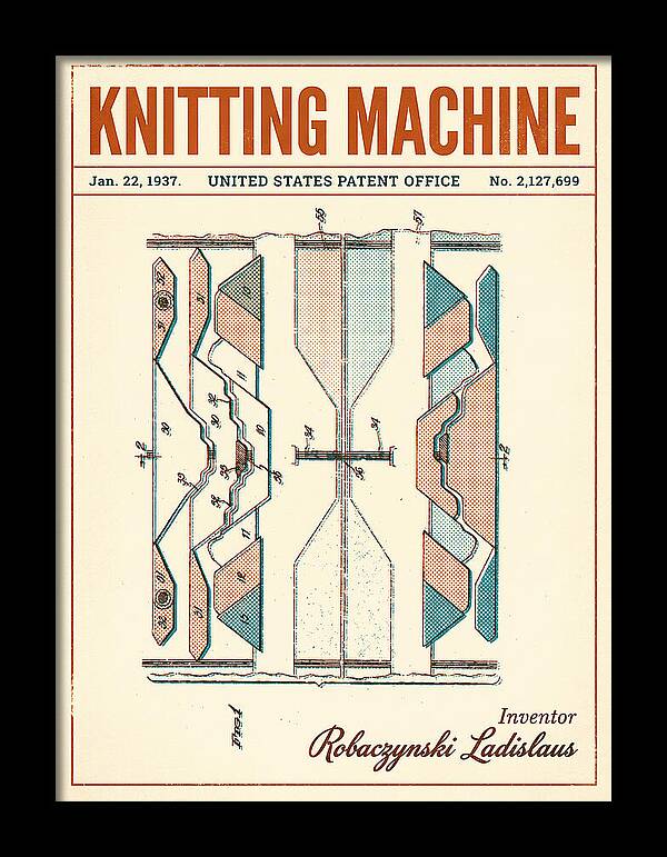 Knitting Machine Retro Patent Us2127699