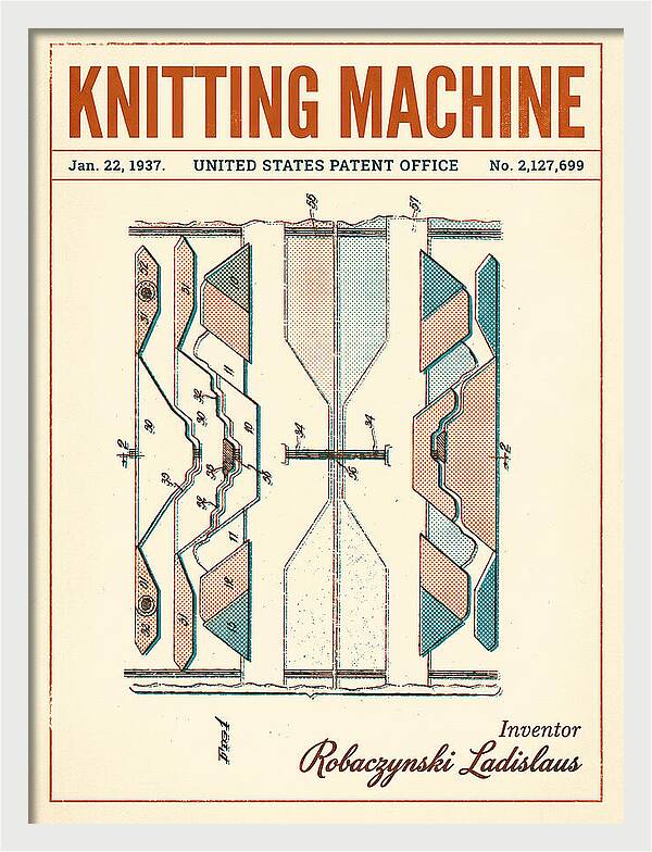 Knitting Machine Retro Patent Us2127699