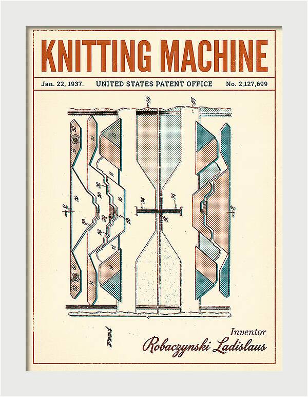 Knitting Machine Retro Patent Us2127699