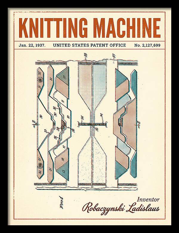 Knitting Machine Retro Patent Us2127699