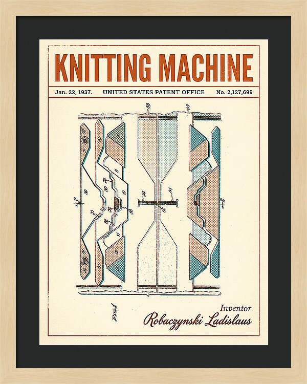Knitting Machine Retro Patent Us2127699