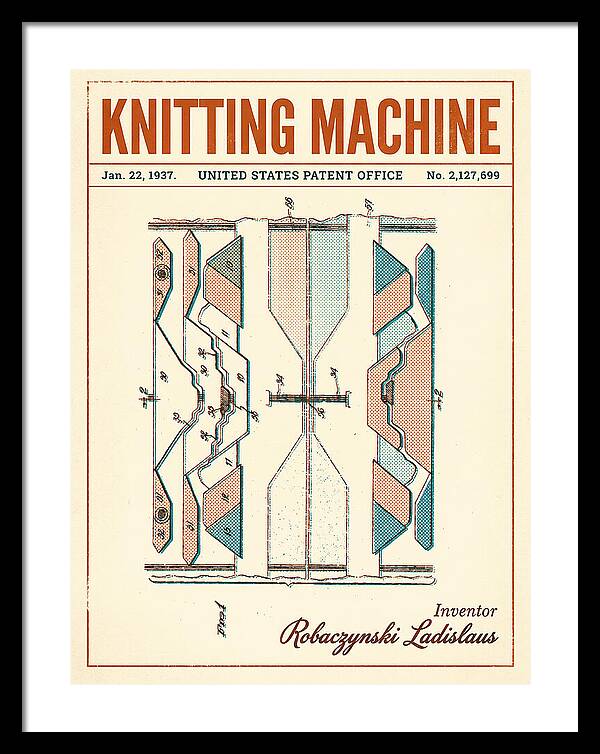 Knitting Machine Retro Patent Us2127699