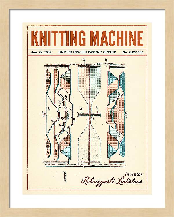 Knitting Machine Retro Patent Us2127699