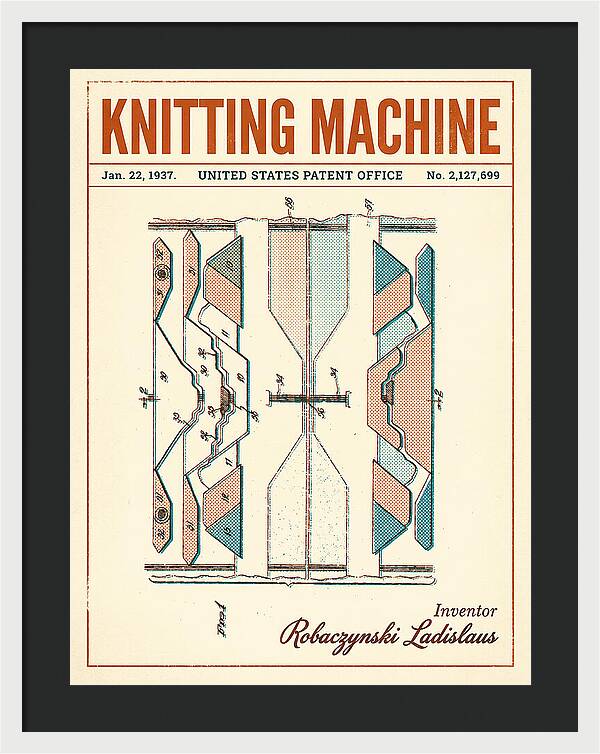 Knitting Machine Retro Patent Us2127699