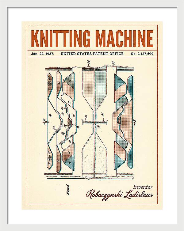 Knitting Machine Retro Patent Us2127699