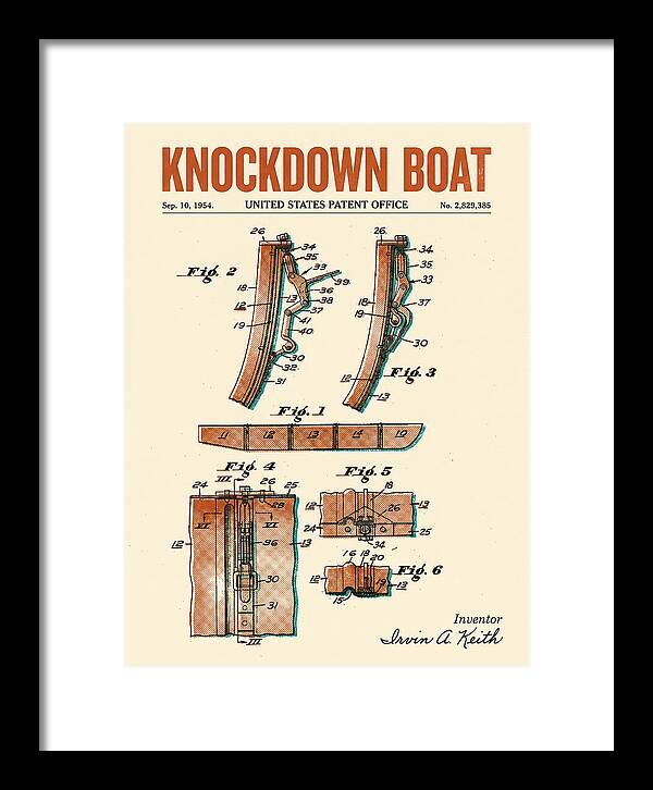 Knockdown Boat Retro Patent Us2829385a