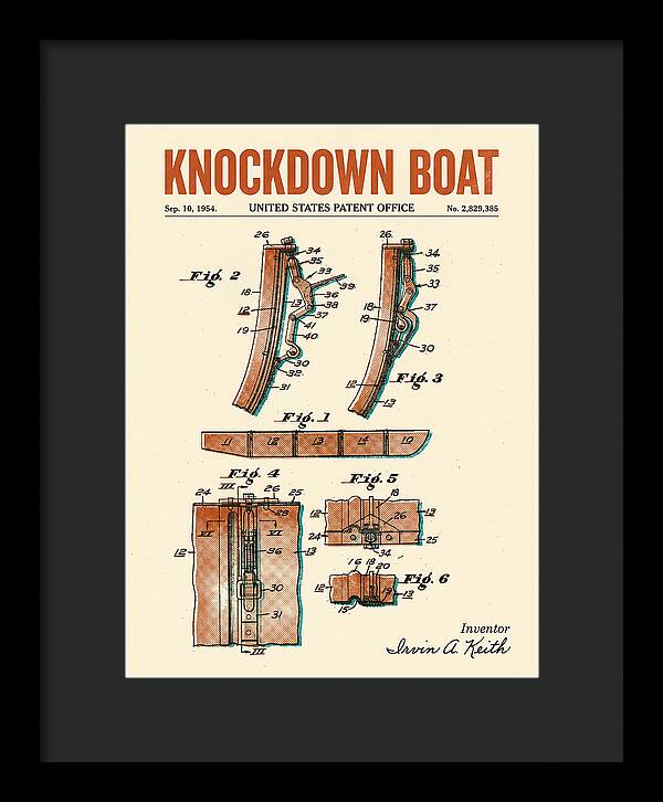 Knockdown Boat Retro Patent Us2829385a