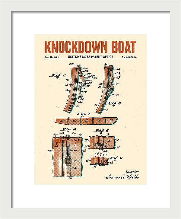 Knockdown Boat Retro Patent Us2829385a