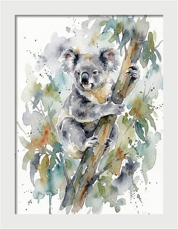 Koala Among Eucalyptus Leaves