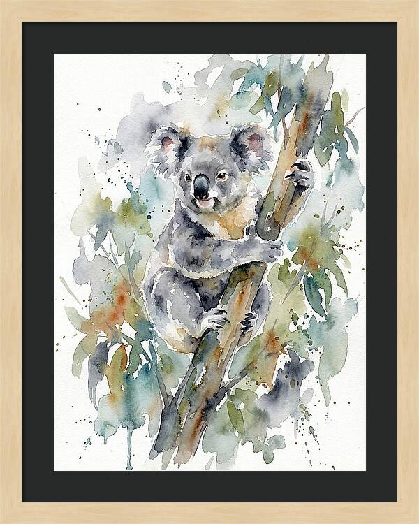 Koala Among Eucalyptus Leaves