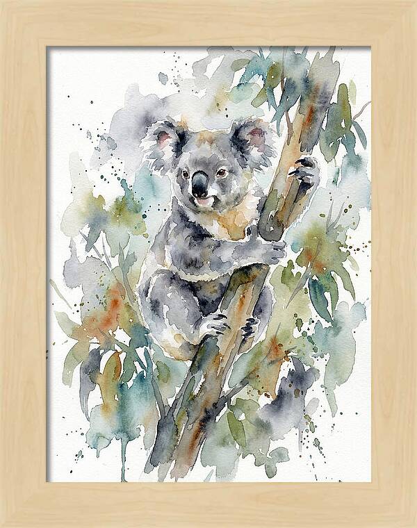 Koala Among Eucalyptus Leaves