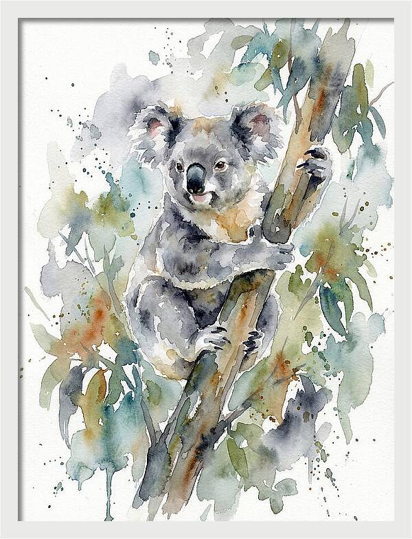 Koala Among Eucalyptus Leaves