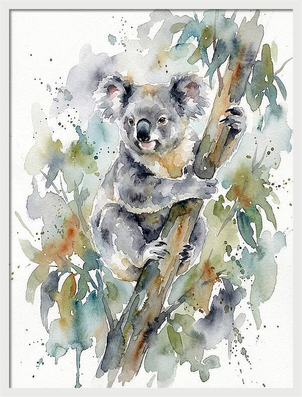 Koala Among Eucalyptus Leaves