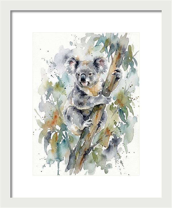 Koala Among Eucalyptus Leaves