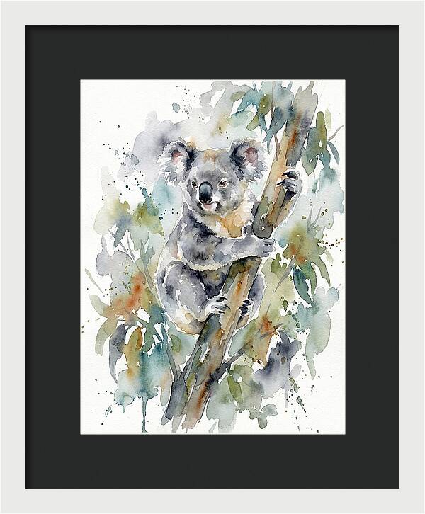 Koala Among Eucalyptus Leaves