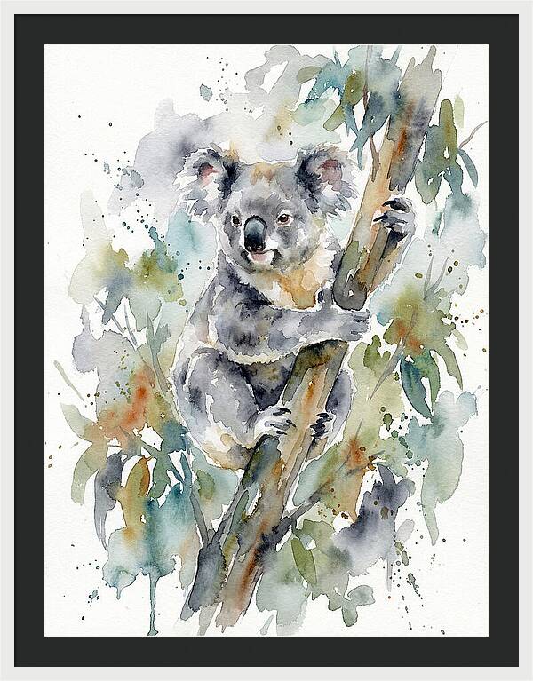 Koala Among Eucalyptus Leaves
