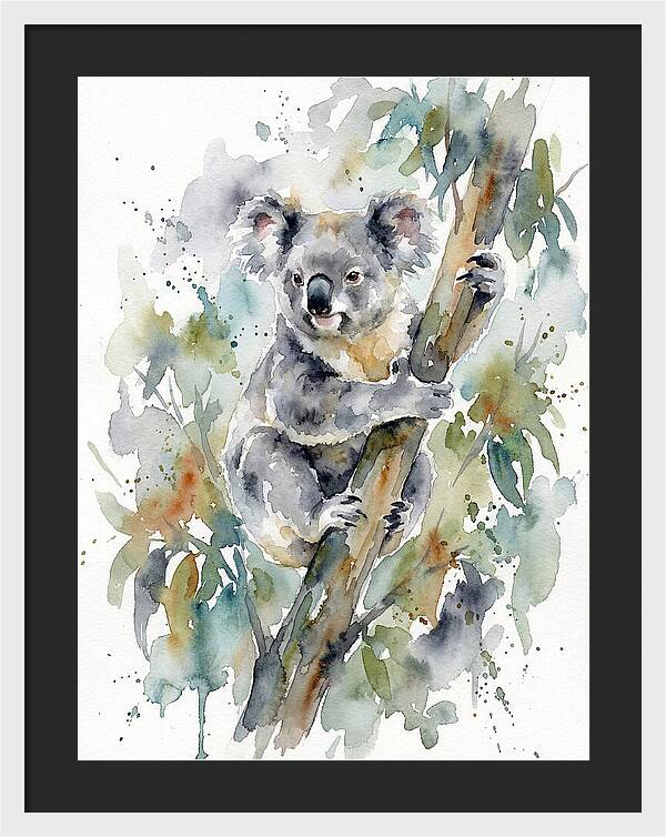 Koala Among Eucalyptus Leaves