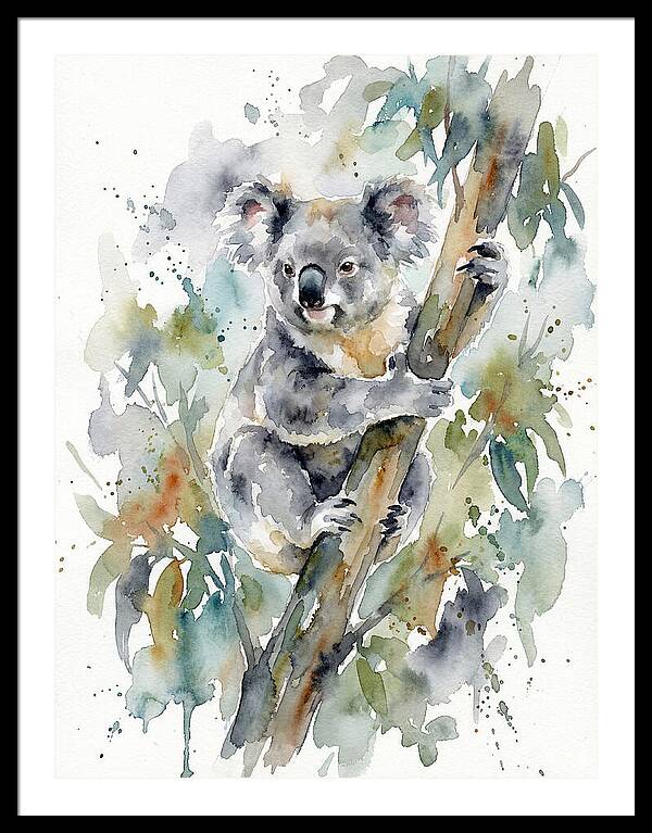 Koala Among Eucalyptus Leaves