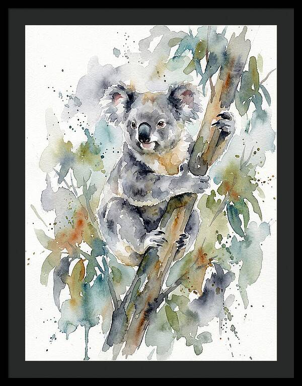Koala Among Eucalyptus Leaves