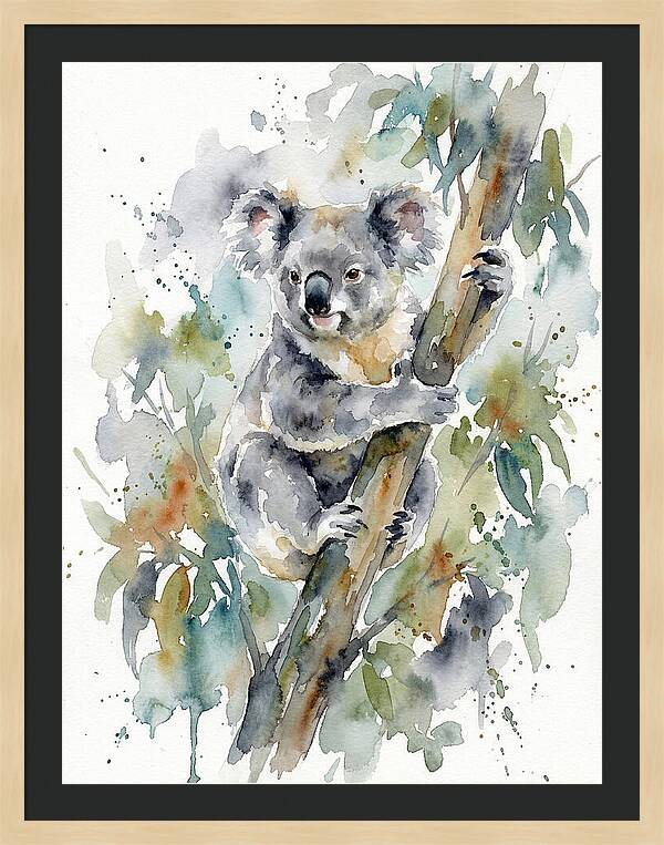 Koala Among Eucalyptus Leaves