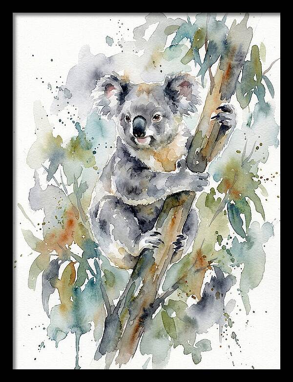 Koala Among Eucalyptus Leaves