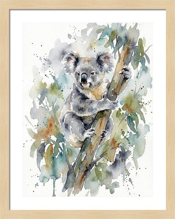 Koala Among Eucalyptus Leaves