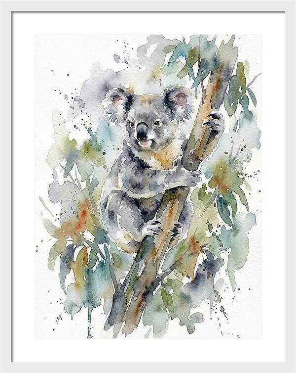 Koala Among Eucalyptus Leaves