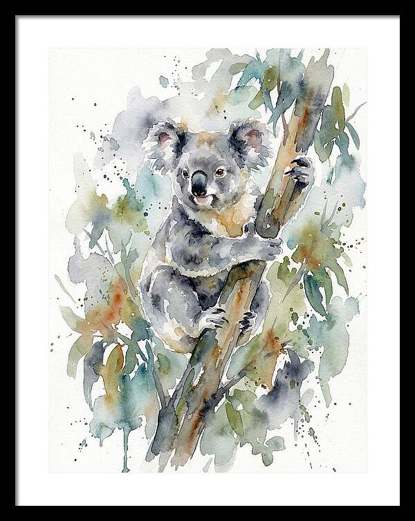Koala Among Eucalyptus Leaves