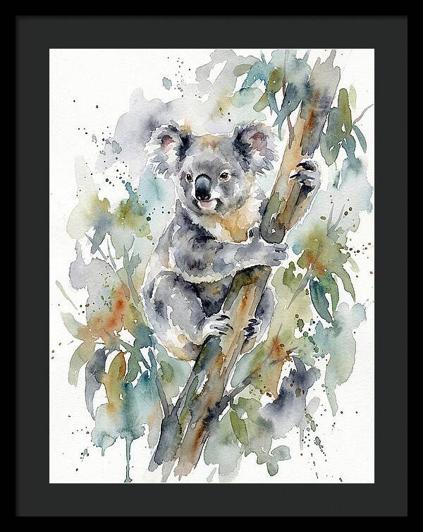 Koala Among Eucalyptus Leaves