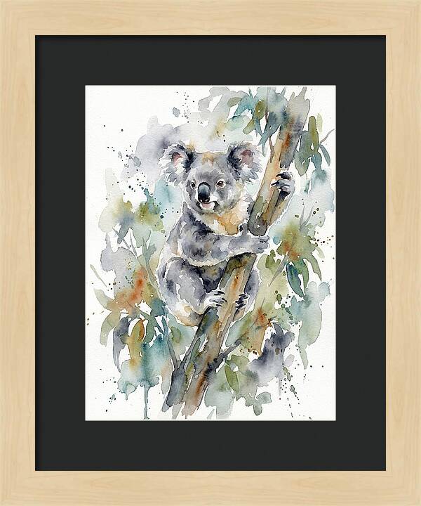 Koala Among Eucalyptus Leaves