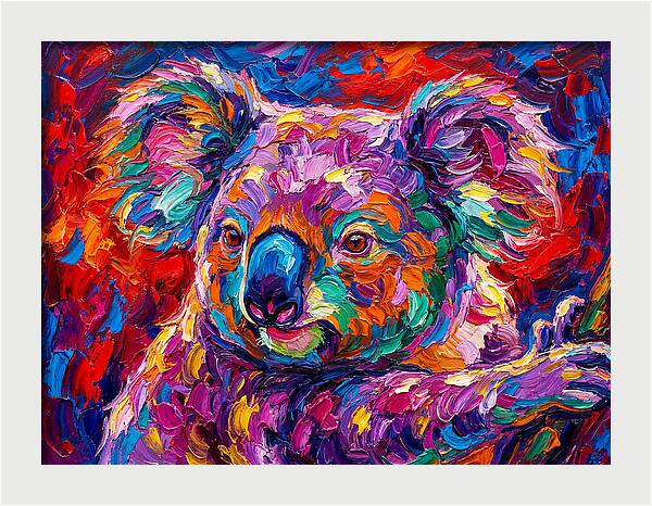 Koala In Vibrant Colors